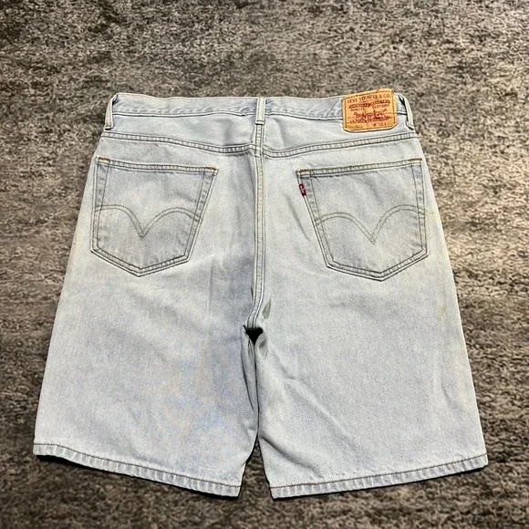Levi's 505 Denim Shorts Mens 36 Blue Regular Fit Jorts Vintage Y2K - Picture 3 of 14